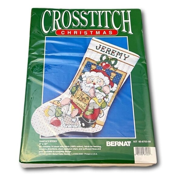 Bernat Stocking Cross-Stich Stocking Christmas - Picture 1 of 2